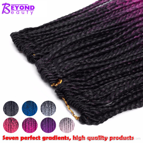 Box Braids Crochet Hair Small Synthetic Hair Extensions Dreadlocks 24 strands/pack Twist Crochet Braids Braiding Hair Long
